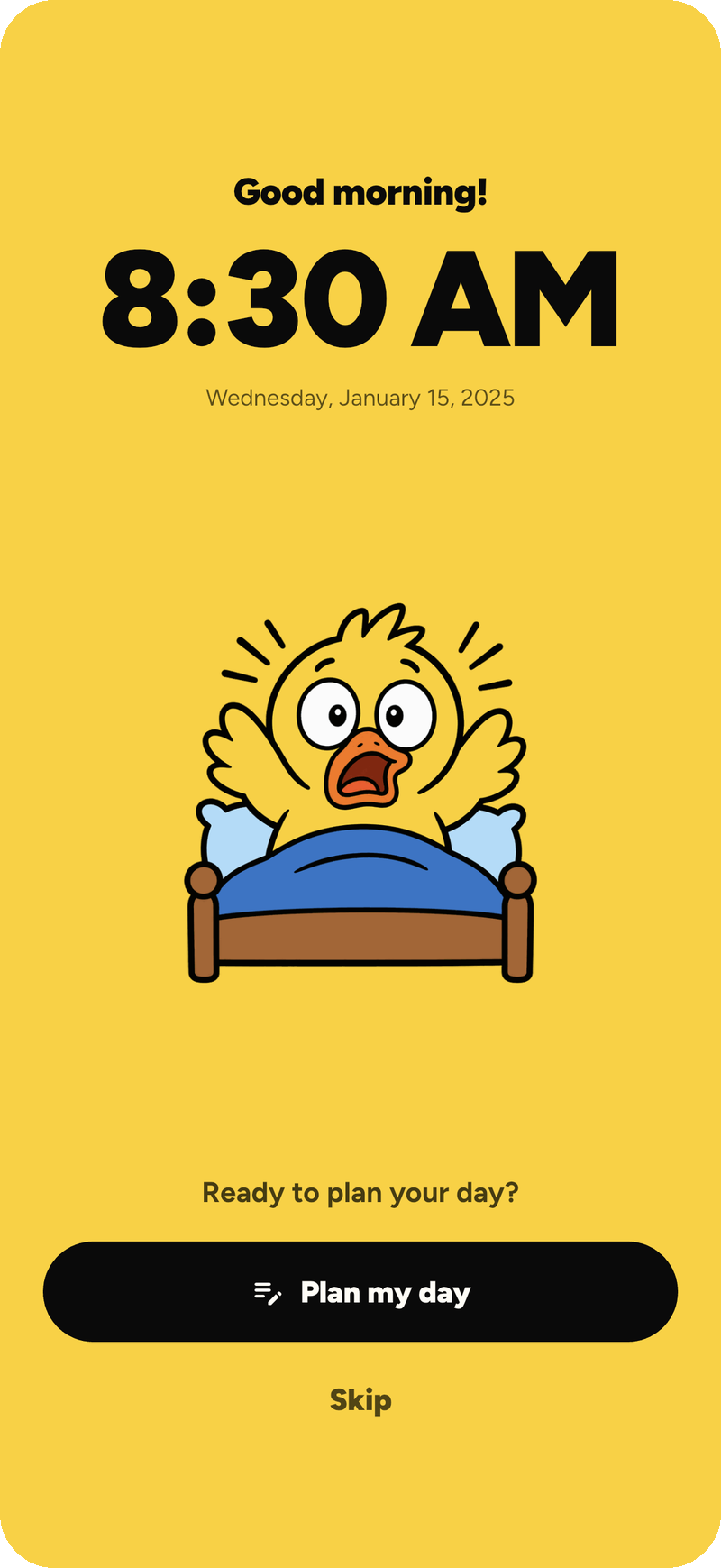 Alarm Ring Screen